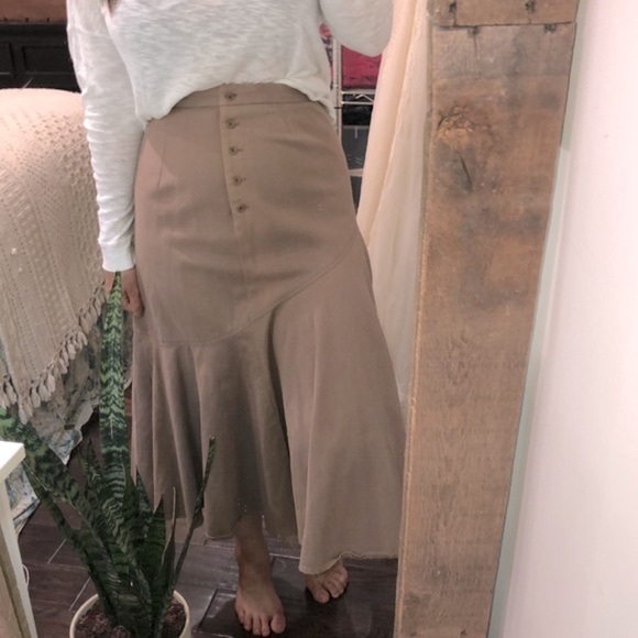 Vintage tan maxi skirt size 12 - Picture 2 of 6